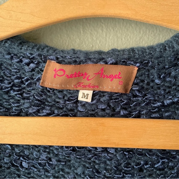 SOLD——Pretty Angel | Y2k Long Knit Cardigan Sweater | Wool, Acrylic, Cashmere - Picture 9 of 10